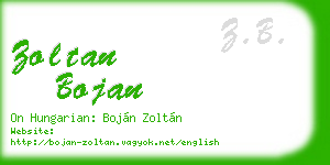 zoltan bojan business card